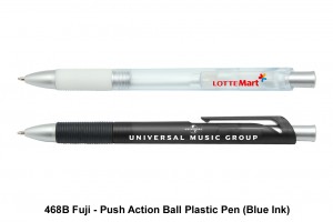 468B Fuji - Push Action Ball Plastic Pen (Blue Ink)