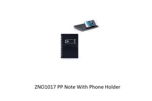 ZNO1017 PP Note With Phone Holder