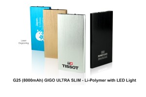 G25 (8000mAh) GIGO ULTRA SLIM Li-Polymer with LED Light