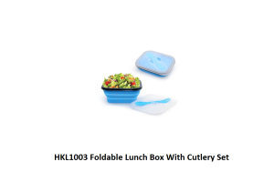 HKL1003 Foldable Lunch Box With Cutlery Set