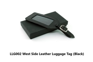 LLG002 West Side Leather Luggage Tag (Black)