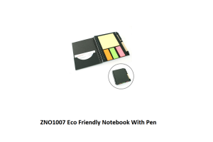 ZNO1007 Eco Friendly Notebook With Pen