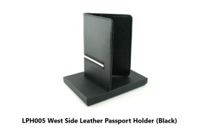 LPH005 West Side Leather Passport Holder (Black)