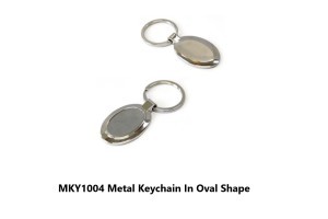 MKY1004 Metal Keychain In Oval Shape